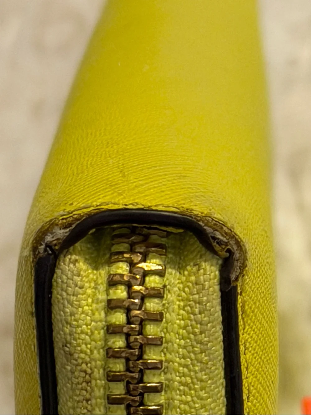 Kate Spade Neda Newbury Lane Zip Around Wallet Neon Yellow